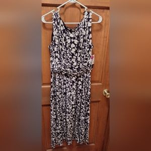 Purple and cream sleeveless dress size 6